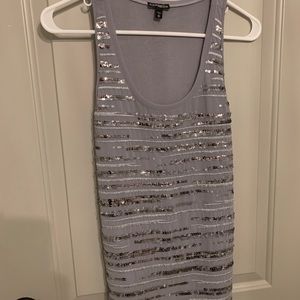 Express Sequin Tank size XS Grey